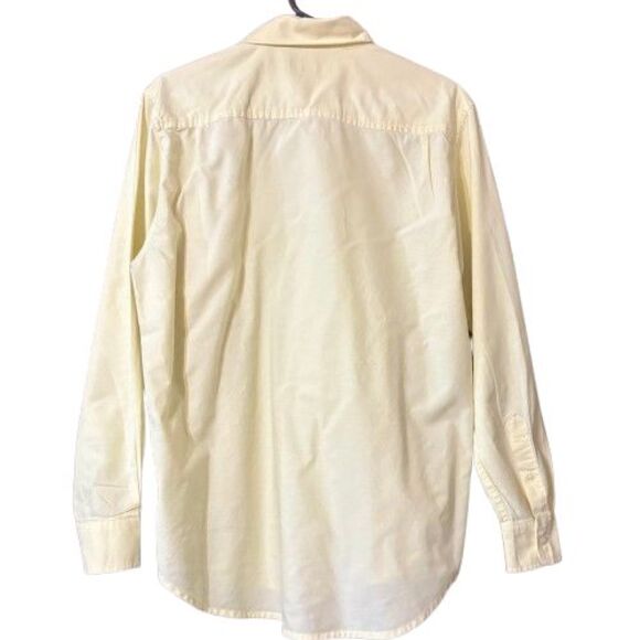Old Navy Mens Button Up Size Small Long Sleeves Yellow 100% Cotton - Picture 2 of 5